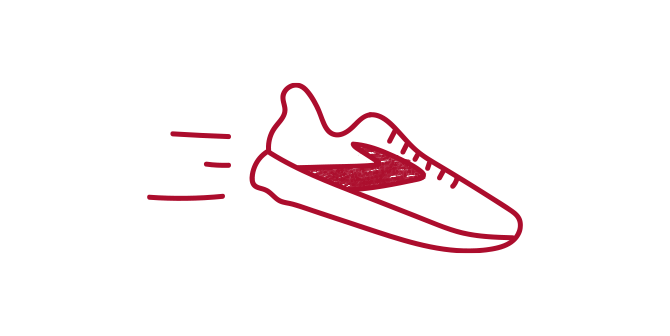 Illustration d’une chaussure rouge
