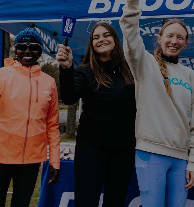 A group of people cheering