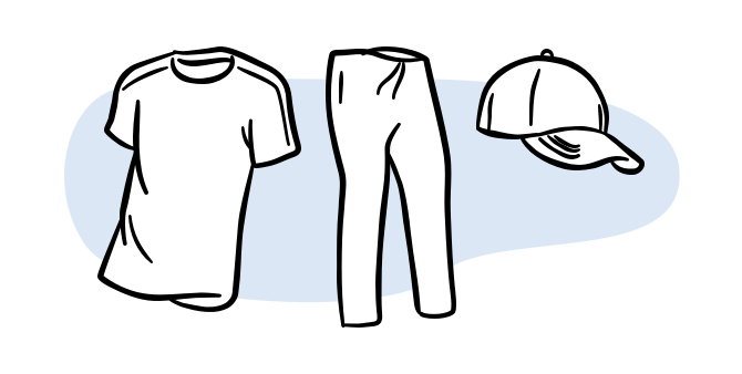 Shirt, pant and cap illustration