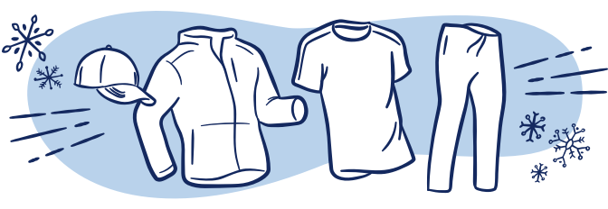 Illustration of running clothes