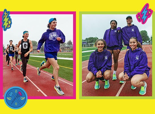 Runners on a track