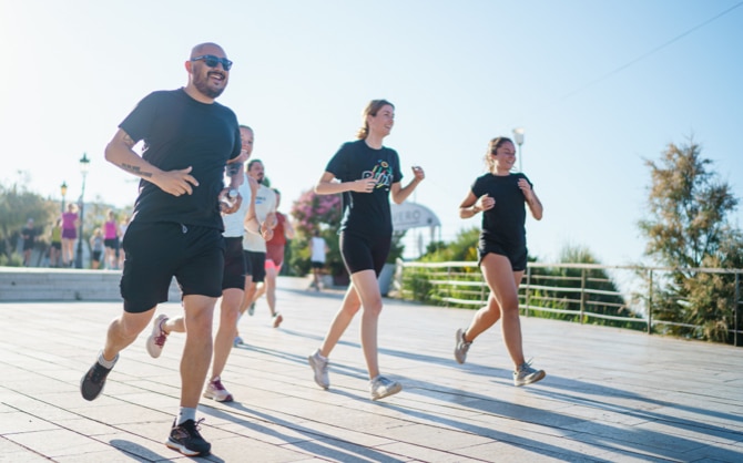 Brooks employees running